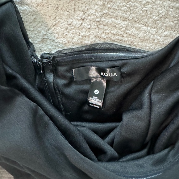 Aqua one shoulder chiffon ruched mini dress - Picture 4 of 4